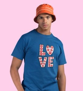 Pure Love: Amazingly Printed (Blue) T-Shirt For Singles
