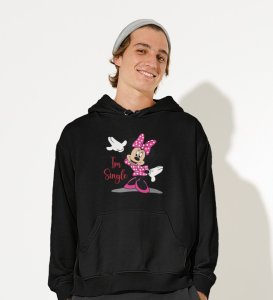 Favourite Cartoon Character Printed (black) Hoodies For Singles