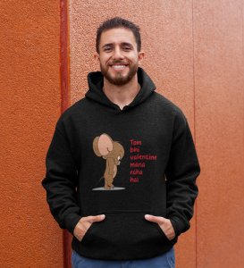 Even Tom Has A Valentine: (black) Hoodies For Singles With Print