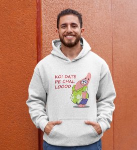 Take Me Out For Date: Amazing Printed (white) Hoodies For Singles
