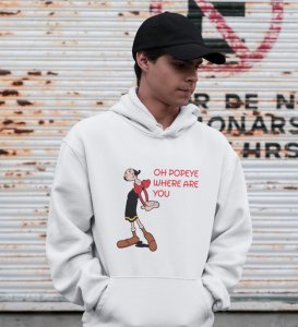 Someone's Searching: Printed (white) Hoodies For Singles