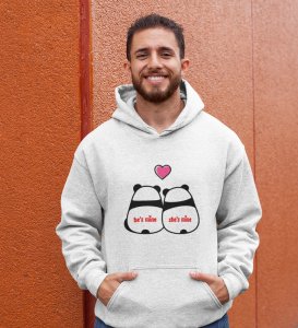 Made For Each Other: Sublimation Printed (white) Hoodies For Singles
