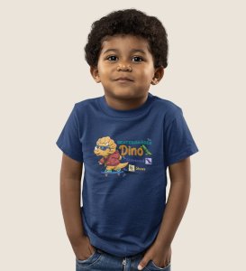 Dino Skater, Printed Cotton Tshirt for Boys