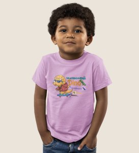 Dino Skater, Printed Cotton Tshirt for Boys