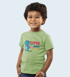 SuperoHero Dino, Boys Printed Crew Neck T-Shirt