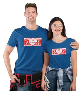 Mr Aladdin/Mrs Jasmine Printed Couple (blue) T-shirts