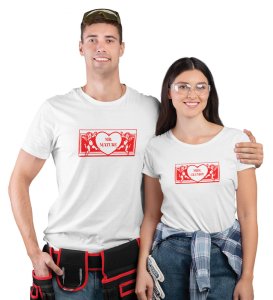 Mr Mature/Mrs Clumsy (White) T-shirts Printed For Couples