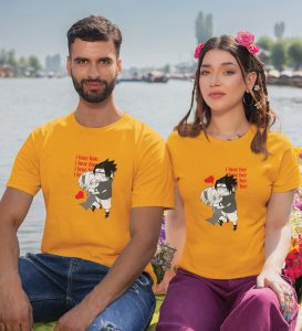 I Love Her/I Love Him (Yellow) T-shirts Printed For Couples