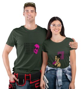 I Will Love You/ You Have To Love Me Printed Couple (green) T-shirts