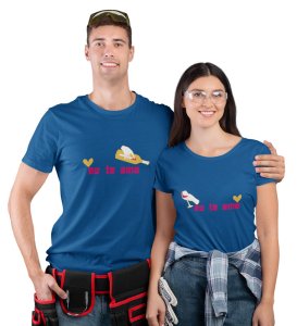 Eu Te Amo Couple Printed (blue) T-shirts