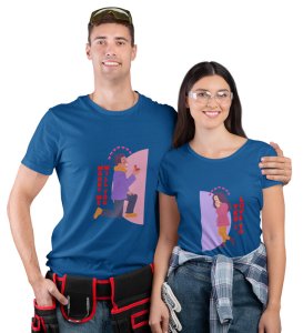Will You Marry Me? Printed (blue) T-shirts For Couples