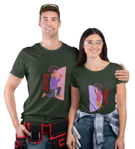 Will You Marry Me? Printed (green) T-shirts For Couples