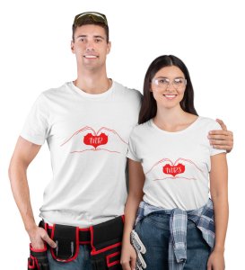 Mr/Mrs Printed Couple (White) T-shirts