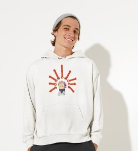 Five Faces Of Itadori Cotton White Printed Hoodies For Mens and Boys