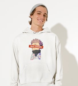 Monster Itadori Printed Cotton White Hoodies For Mens and Boys