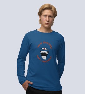 Monster Itadori, Printed Cotton Blue Full Sleeves Tshirt For Mens and Boys