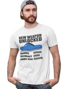 New weapon- White printed cotton t-shirt - Comfortable and Stylish Tshirt